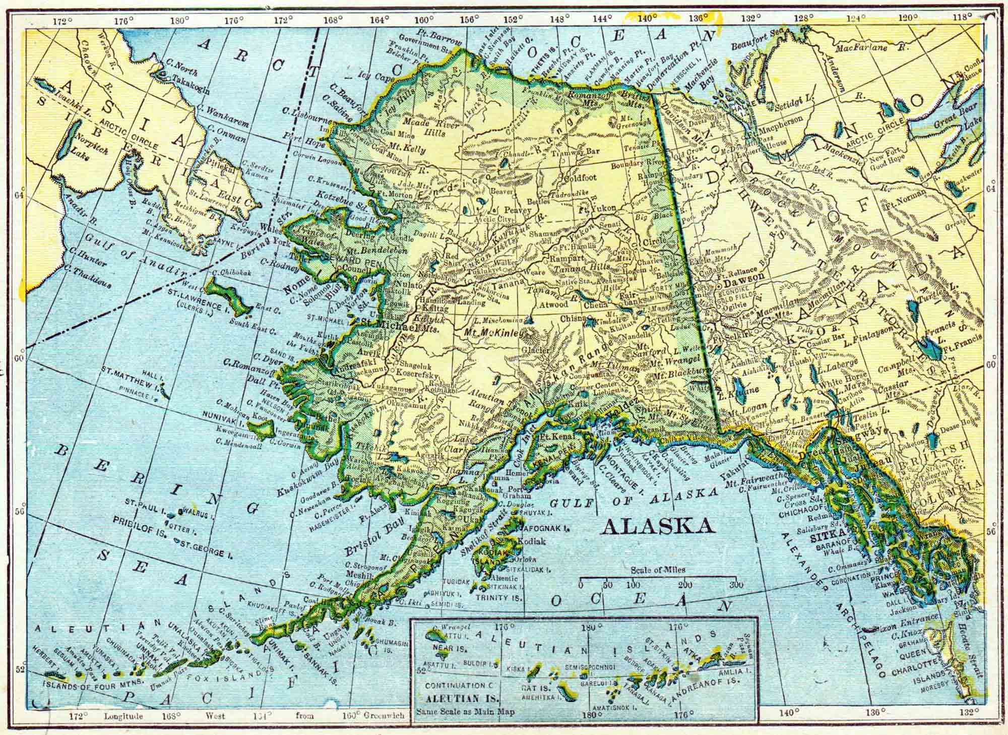 1910 Alaska Census Map